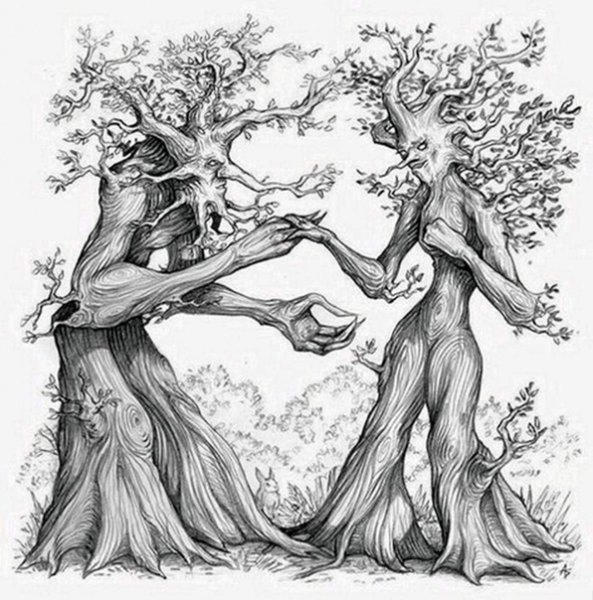 Сказочное дерево в графике
