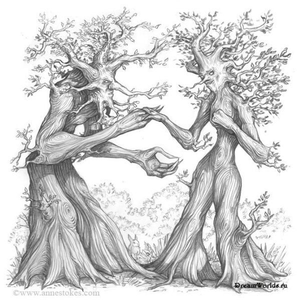 Сказочное дерево в графике