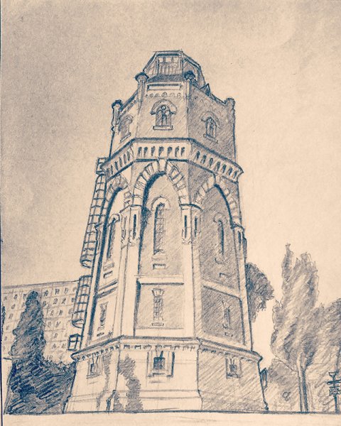 Водонапорная башня номер 3 Бруклин арт