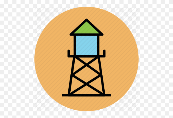 Водонапорная башня рисунок