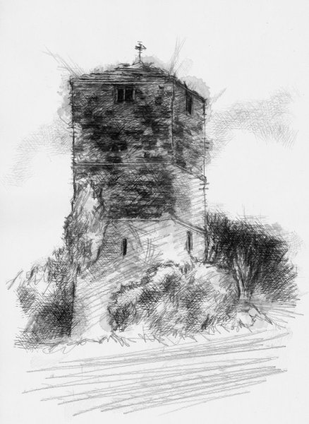 Водонапорная башня на Плотинке Екатеринбург рисунок