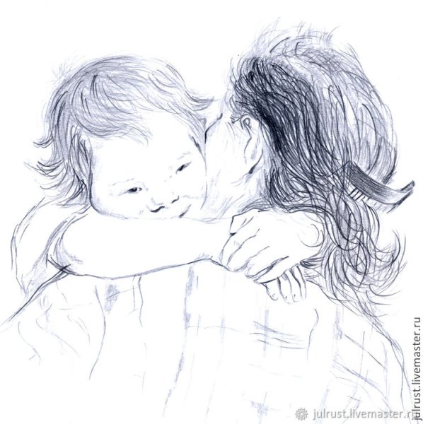 Рисунок на день матери карандашом