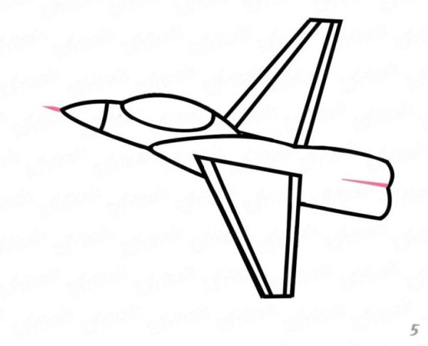 Бомбардировщик сбоку рисунок лёгкий