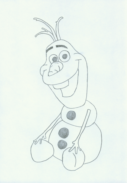 Олаф карандашом