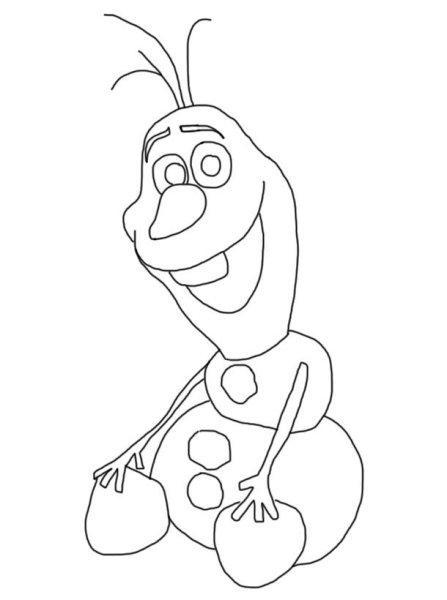 Олаф срисовать