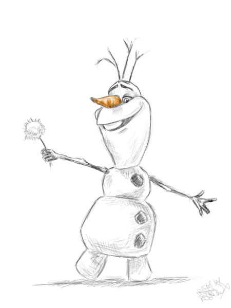 Олаф для срисовки