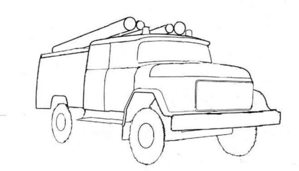 Пожарная машина рисунок