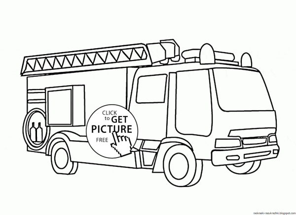 Рисование для детей пожарная машина