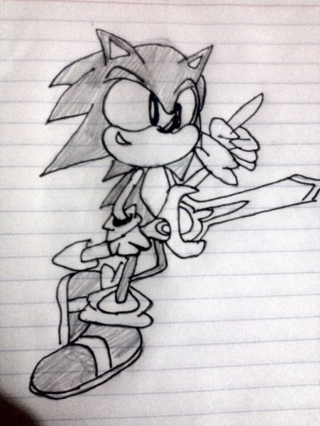 Соник карандашом
