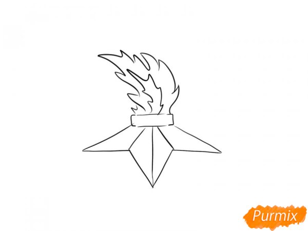 Вечный огонь сбоку рисунок