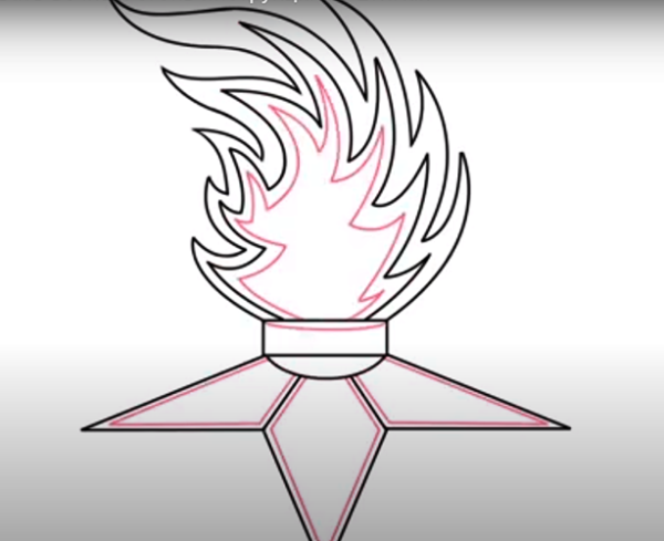 Вечный огонь рисунок