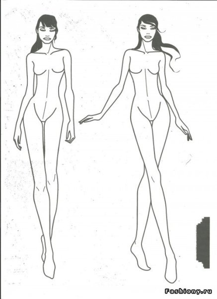 Фигура для эскизов одежды