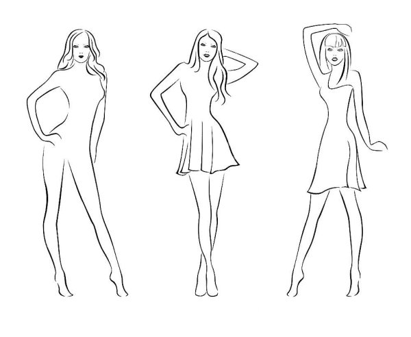 Модель человека для рисования одежды