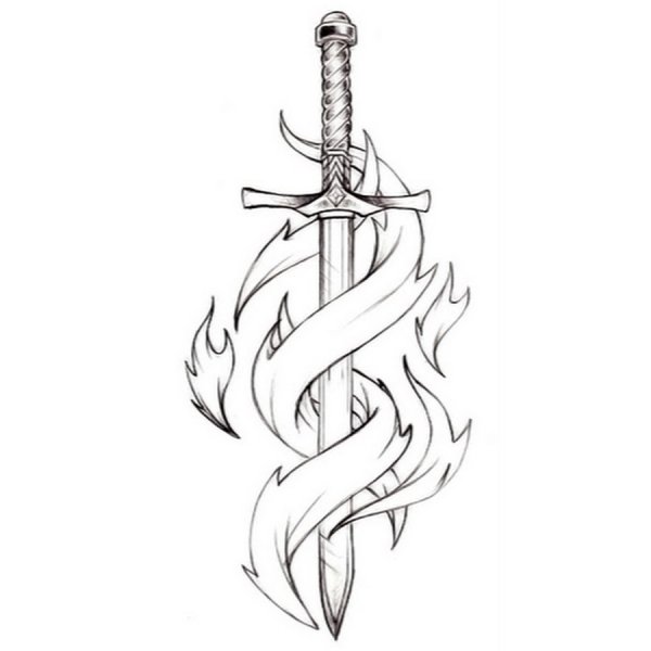 Меч рисунок