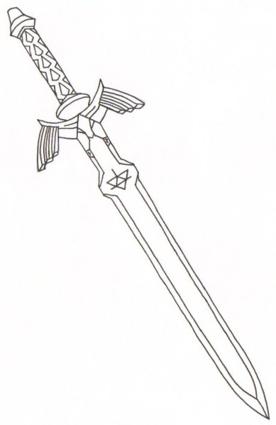 Меч раскраска