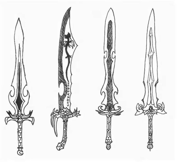 Меч раскраска