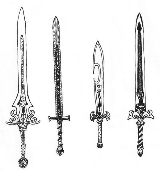 Меч зарисовка