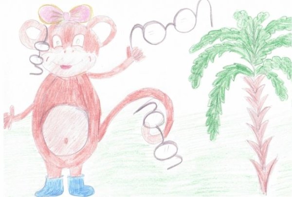 Рисунок к басне Крылова мартышка и очки 3 класс