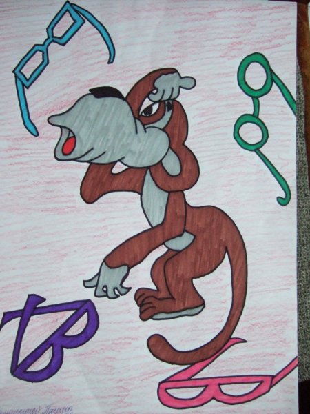 Мартышка и очки рисунок
