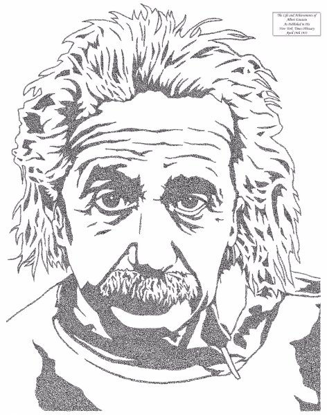 Альберт Эйнштейн графический портрет