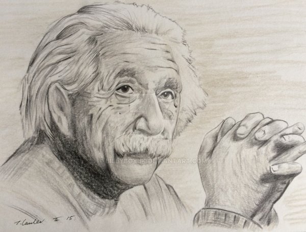 Портрет Эйнштейн Эйнштейн карандашом