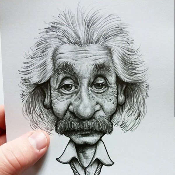 Альберт Эйнштейн рисунок