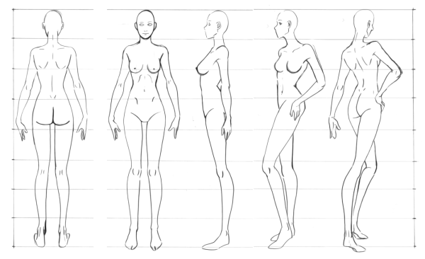 Эскиз тела девушки