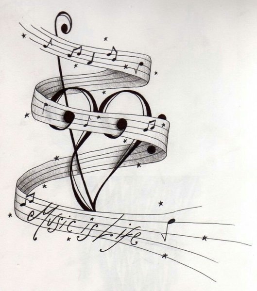 Ноты раскраска