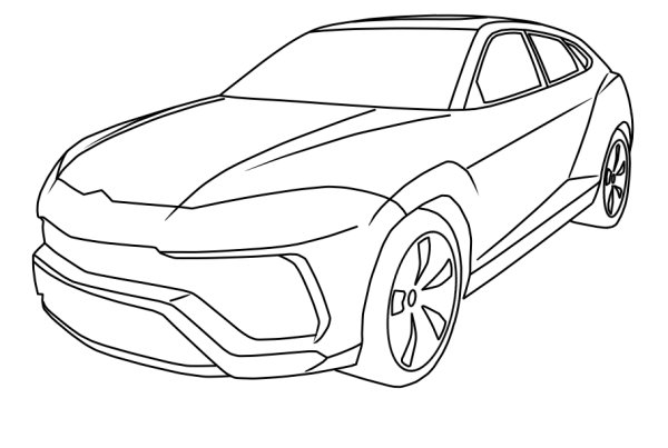 Ламборджини Урус рисунок