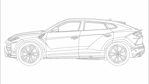 Lamborghini Urus чертеж