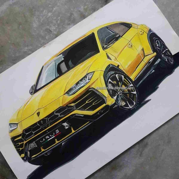 Ламборгини Урус для срисовки