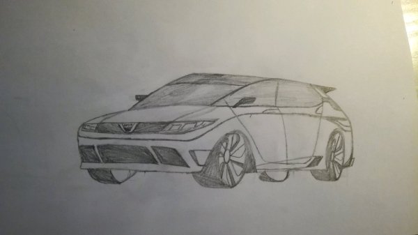 Ламборгини Урус карандашом