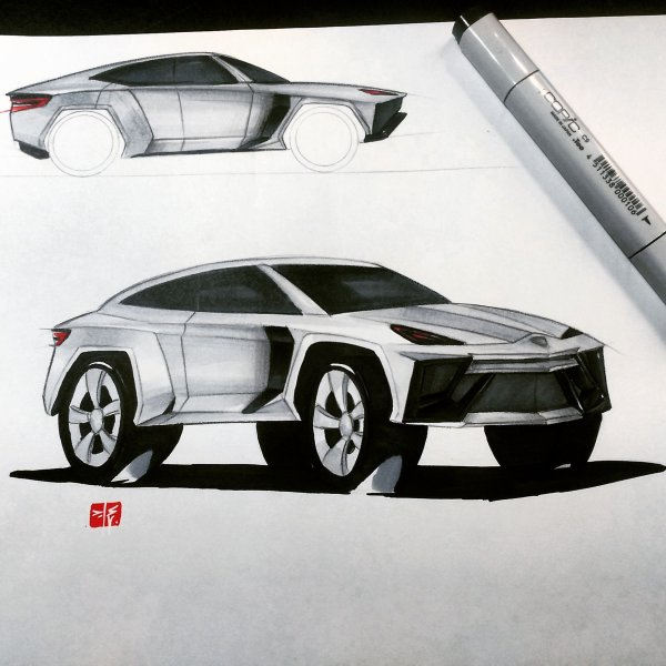 Трафарет машины Ламборджини