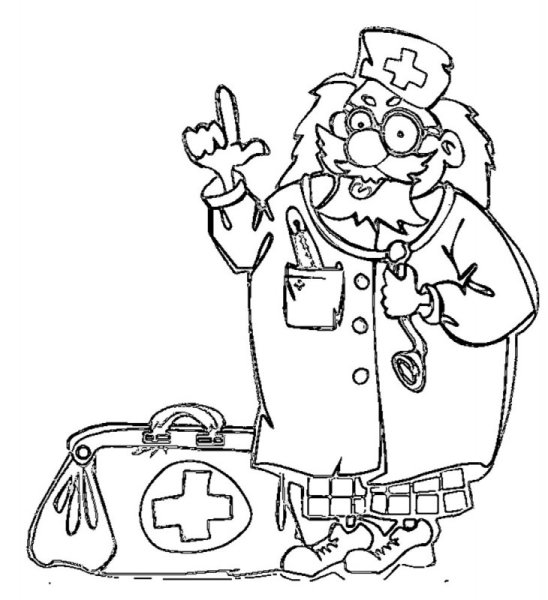 Доктор Айболит раскраска