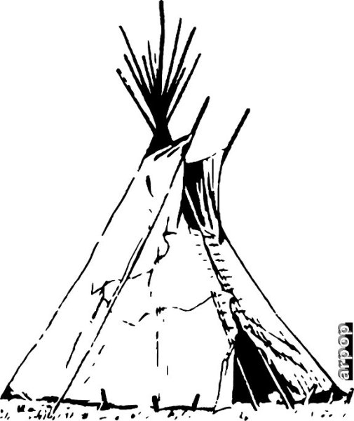 Заготовка для рисования жилище вигвам