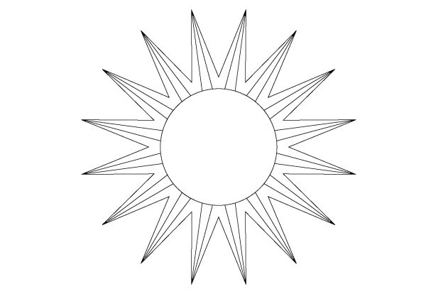 Раскраска. Солнышко