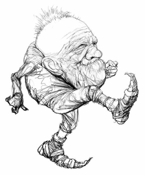 Гном Ворчун из Белоснежки раскраска