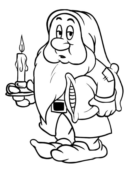 Гномик раскраска для детей