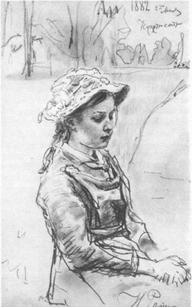 Илья Репин - портрет Яницкой