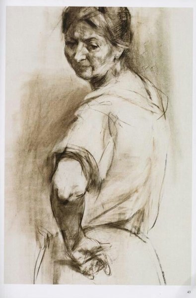 Портрет Академия Репина карандаш