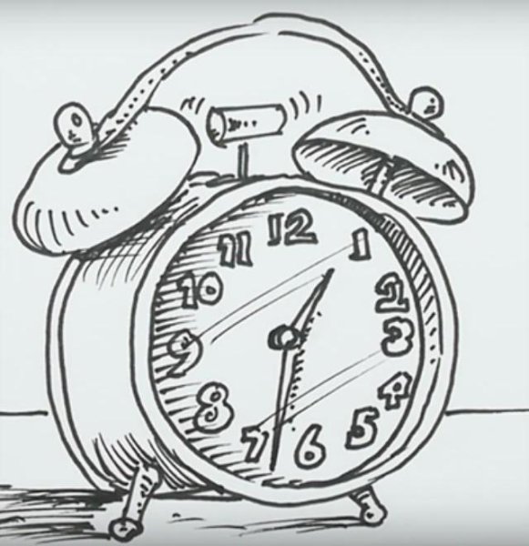 Будильник легкий рисунок