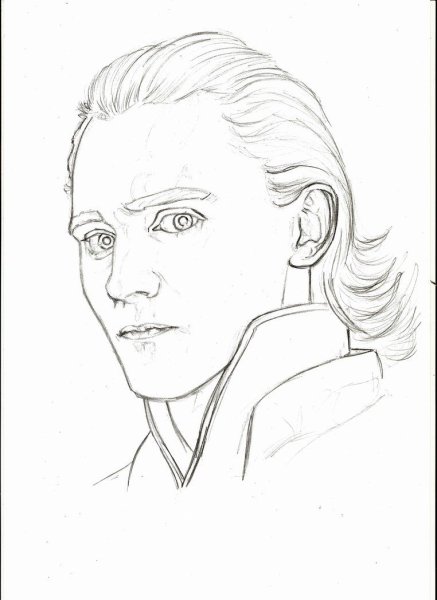 Локи Марвел для срисовки