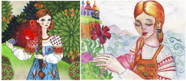 Рисунок к сказке Аленький цветочек