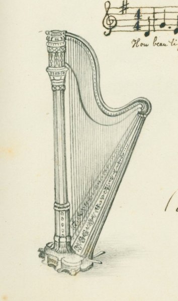 Арфа рисунок для детей