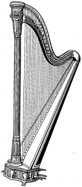 Кельтская арфа раскраска