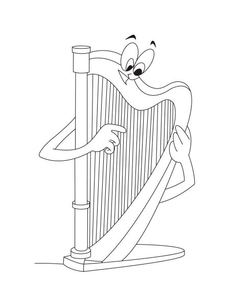 Арфа раскраска