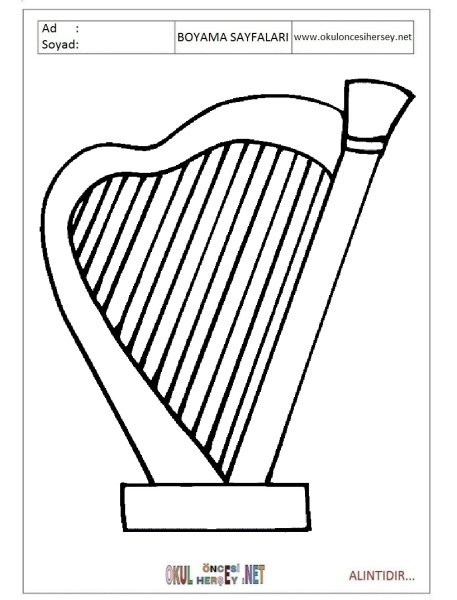 Арфа раскраска