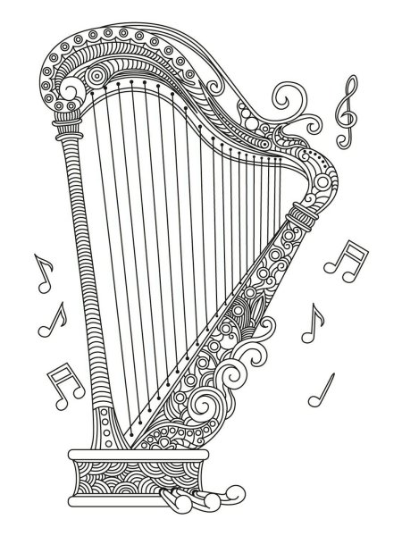 Арфа карандашом