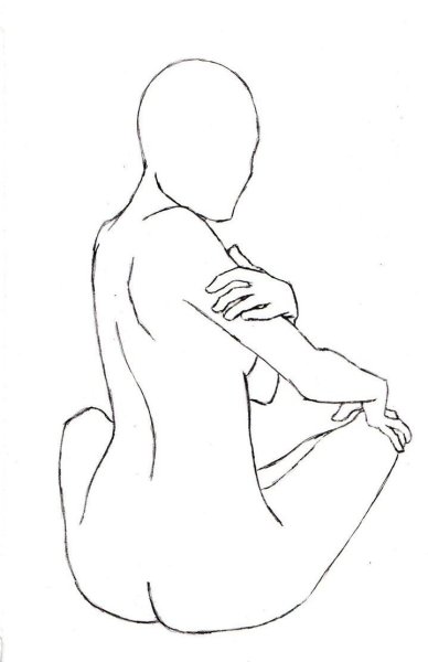 Сидящая поза для рисования