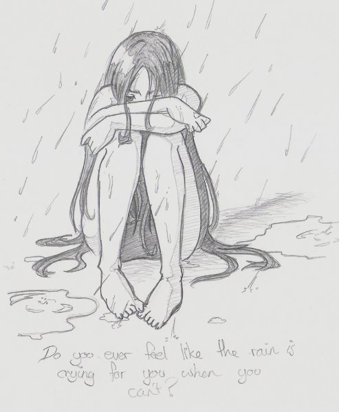 Скетчи девушку плачущую